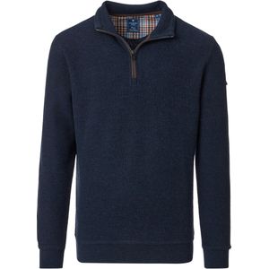 Redmond Half-Zip Sweater blauw, Effen
