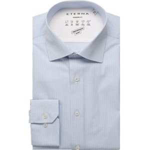 ETERNA Performance Overhemd middenblauw, Gestreept