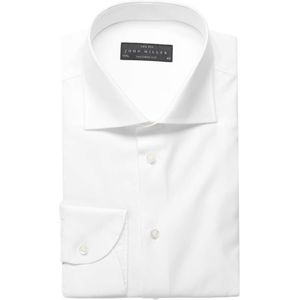 John Miller Tailored Fit Overhemd wit, Effen