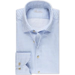 Stenströms Overhemd lichtblauw, Ruit