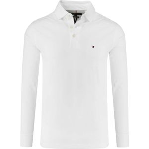 Tommy Hilfiger Slim Fit Polo shirt wit, Effen