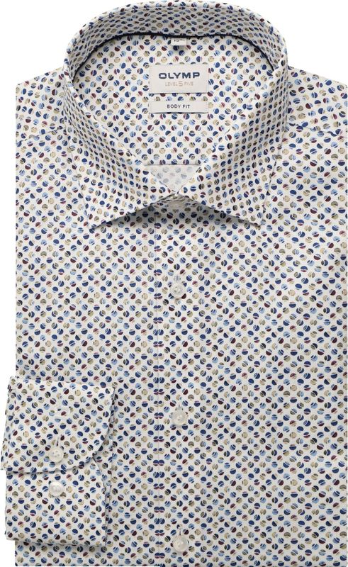 OLYMP Level Five Overhemd, body fit, New York Kent, Wit