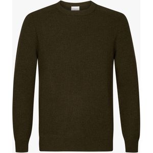 Profuomo Trui ronde halsgroen, Effen