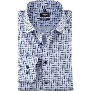 OLYMP Luxor Overhemd blauw, Motief