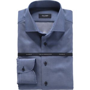 OLYMP - SIGNATURE - Overhemd - Rookblauw - Tailored Fit
