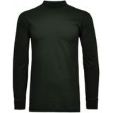 RAGMAN - Shirt - Donkergroen - Katoen - Lange Mouwen - Hoog Gesloten Hals