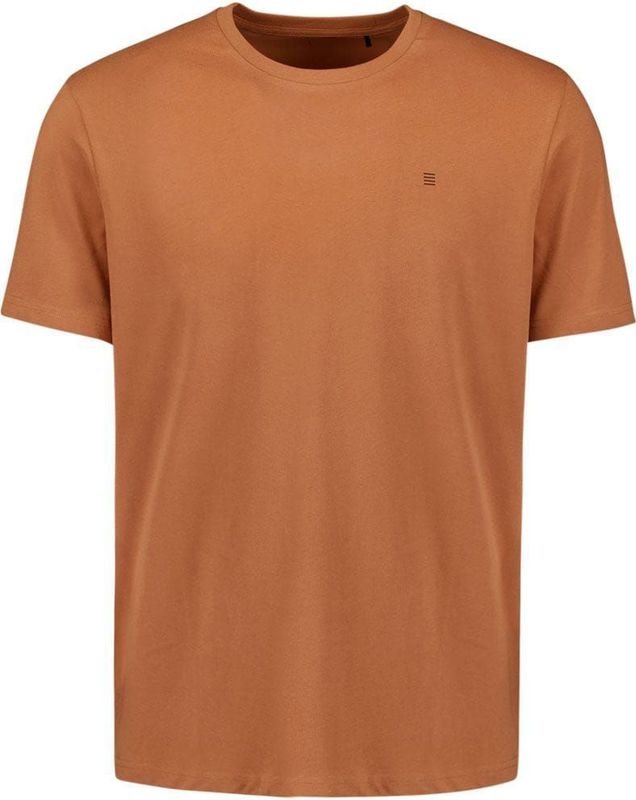 No Excess - Shirt - Karamel - Effen - Kwartmouw