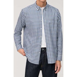 OLYMP Casual Regular Fit Overhemd blauw/wit, Ruit