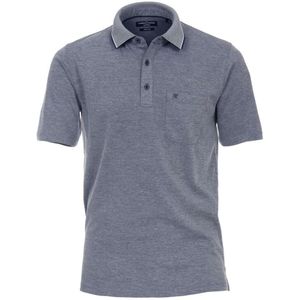 Casa Moda Casual Fit Polo shirt Korte mouw grijs/blauw