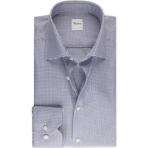 Stenströms Overhemd donkerblauw, Ruit