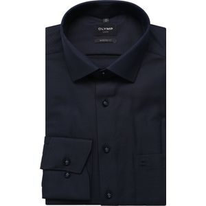 OLYMP Luxor Overhemd nachtblauw, Faux-uni