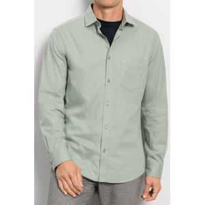 OLYMP Casual Overhemd grijs-groen, Faux-uni