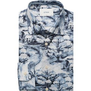 ETON Overhemd donkerblauw, Motief