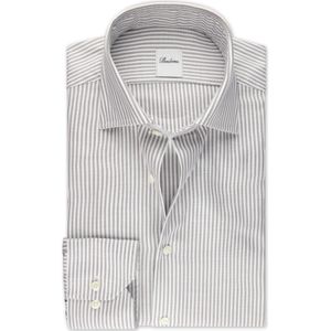 Stenströms Overhemd lichtbruin, Gestreept