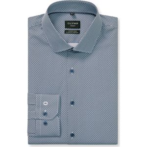 OLYMP - No. Six 24/Seven - Overhemd - Bleu - Super Slim Fit - Modern Kent