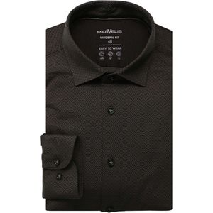 Marvelis Dynamic Flex Modern Fit Overhemd olijf, Motief