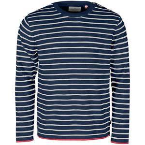 Kronstadt - Oscar - Gebreide Trui - Navy/Rood/Wit - Lange Mouw
