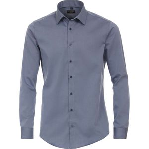 Redmond Slim Fit Overhemd donkerblauw, Effen