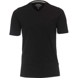 Redmond Regular Fit T-Shirt V-hals zwart, Effen