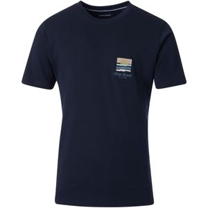 Casa Moda T-Shirt ronde hals Marine, Effen