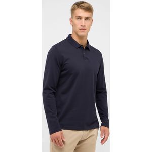 ETERNA Poloshirt lange mouw marine, Effen