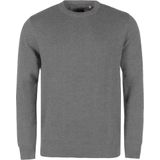 Kronstadt Carlo Sweatshirt ronde hals lichtgrijs, Effen