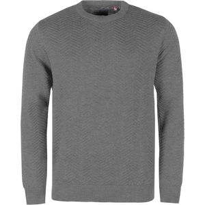 Kronstadt Carlo Sweatshirt ronde hals lichtgrijs, Effen
