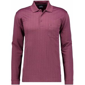 RAGMAN Poloshirt lange mouw paars, Motief