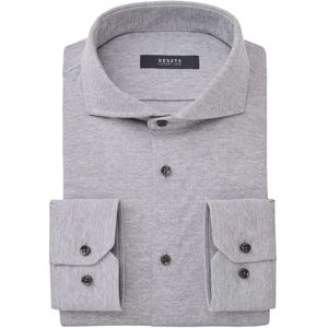 Desoto Luxury Line Slim Fit Jersey shirt lichtgrijs, Melange
