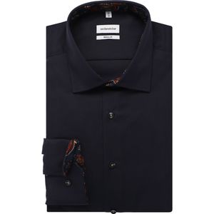 Seidensticker Overhemd marine, Effen