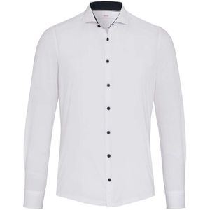 Pure Functional Slim Fit Jersey shirt wit, Effen