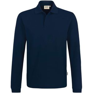 HAKRO 821 Poloshirt lange mouw nachtblauw, Effen
