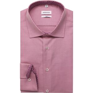 Overhemden - Berry - 100% Katoen - Slim Fit - Lange Mouwen - Kentkraag