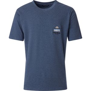 Casa Moda T-Shirt ronde hals blauw, Effen