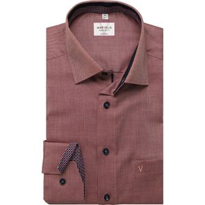 Marvelis Overhemd donkerrood, Faux-uni