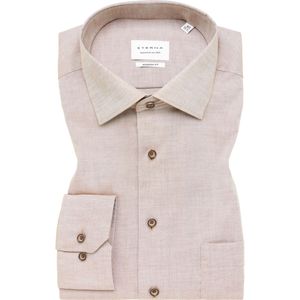 ETERNA Overhemd beige-bruin, Effen