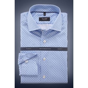 OLYMP SIGNATURE Tailored Fit Overhemd ML6 (vanaf 68 CM) blauw/wit