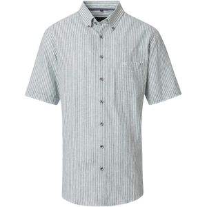 Casa Moda Linnen Overhemd groen, Gestreept