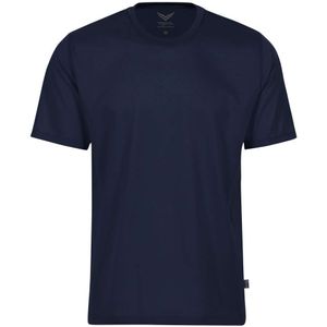 TRIGEMA Comfort Fit T-Shirt ronde hals Marine, Effen