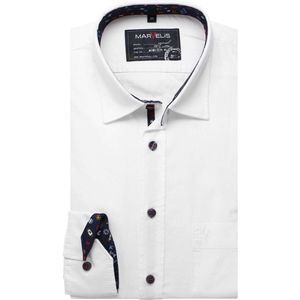 Marvelis Casual Modern Fit Overhemd wit, Effen