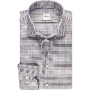 Stenströms Overhemd lichtbruin, Ruit