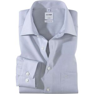 OLYMP Luxor Comfort Fit Overhemd zilvergrijs, Effen