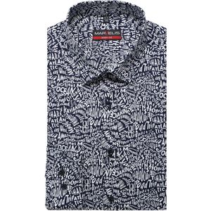 Marvelis Overhemd marine, Bedrukt