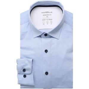 Marvelis Modern Fit Jersey shirt blauw, Gestructureerd