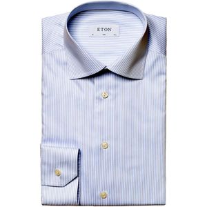 ETON Slim Fit Overhemd blauw/wit, Gestreept