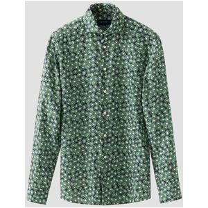 ETON Linnen Overhemd groen, Motief