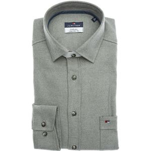 Jupiter Casual Overhemd olijf, Effen