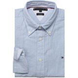 Tommy Hilfiger - Regular Fit - Vrijetijdsoverhemd - Gestreept - Mix van Katoen en Linnen