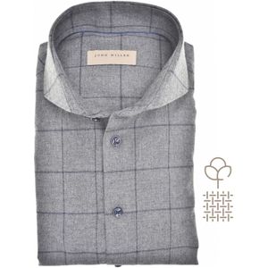 John Miller Flanellen Overhemd grijs, Ruit
