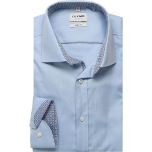 OLYMP Level Five Overhemd blauw, Effen
